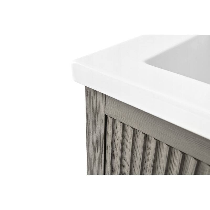 Vanity Art 20" Single Sink Bathroom Vanity Cabinet with Ceramic Top