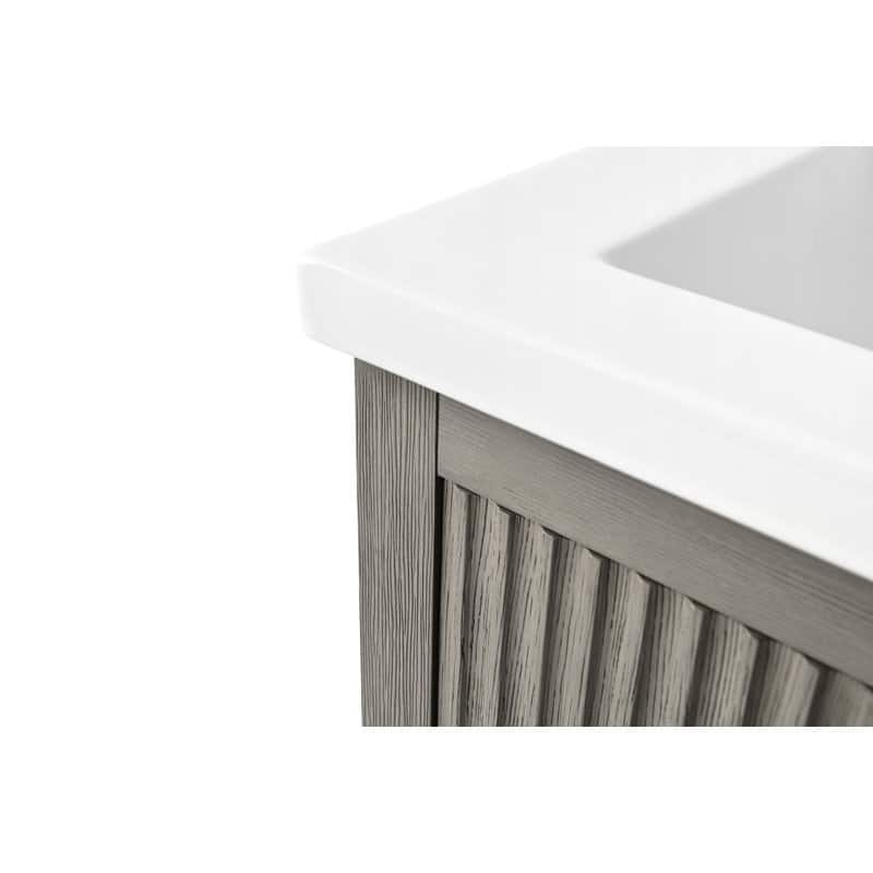 Vanity Art 24" Single Sink Bathroom Vanity Cabinet with Ceramic Top
