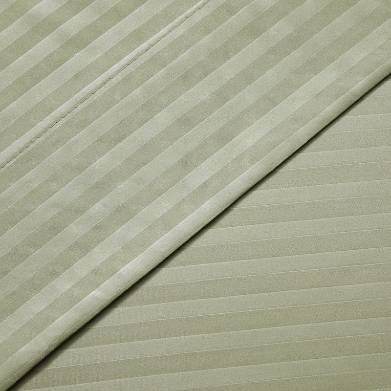 Sweet Home Collection 6 Piece Embossed Dobby Stripe Sheet Set, Double Brushed Microfiber.