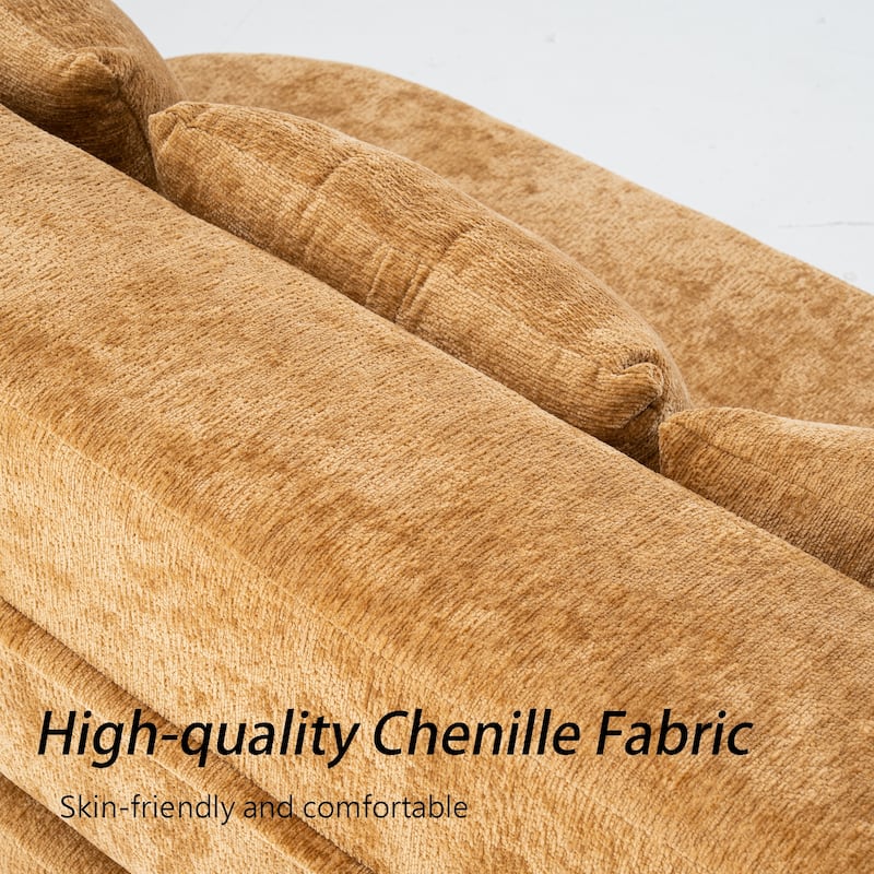 79" boneless loveseat Convertible Folding Sofa Bed, Twin Sleeper Sofa with Pillow, Modern Chenille Couch for Living Room