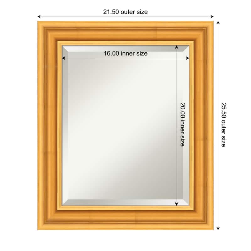 Sierra Beveled Wood Framed Wall Mirror - 22 x 26 in - Sierra Gold