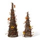 preview thumbnail 12 of 23, Glitzhome 24"H Fall Thanksgiving Maple Leaf Pumpkin Urn Table Tree Holiday Home Decoration