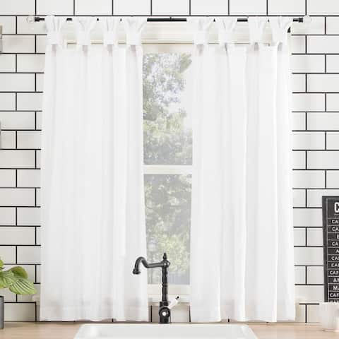 Archaeo Washed Cotton Twist Tab Cafe Curtain Pair