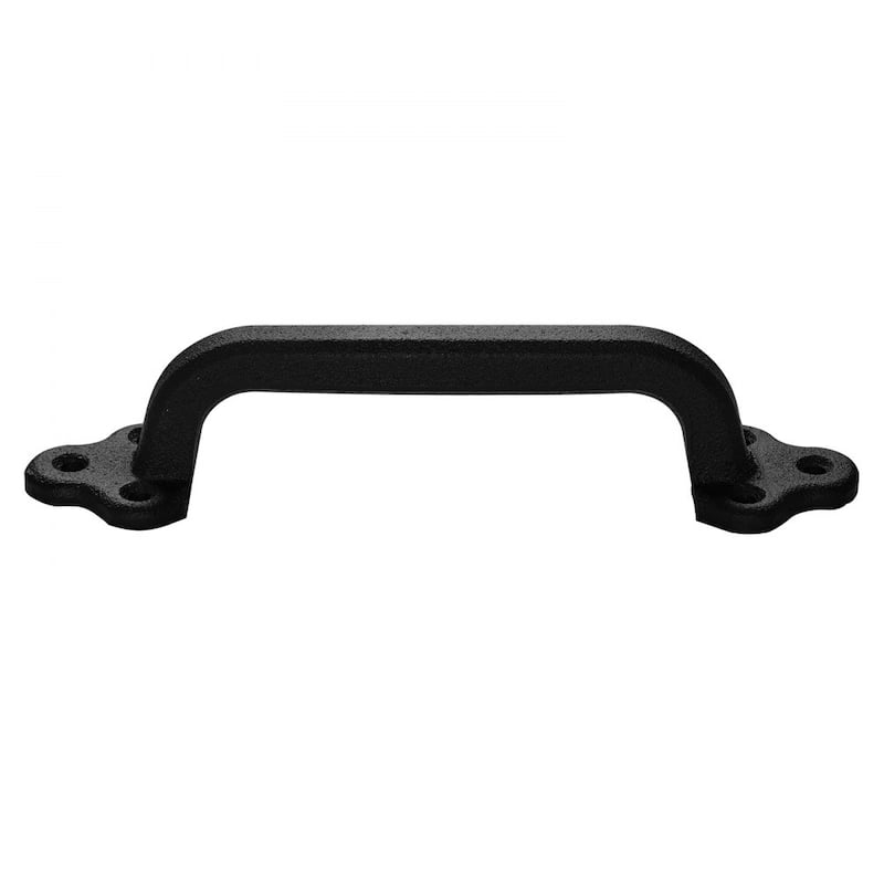 Black Carbon Steel Fence Barn Door Handles Rust-Resistant Grip