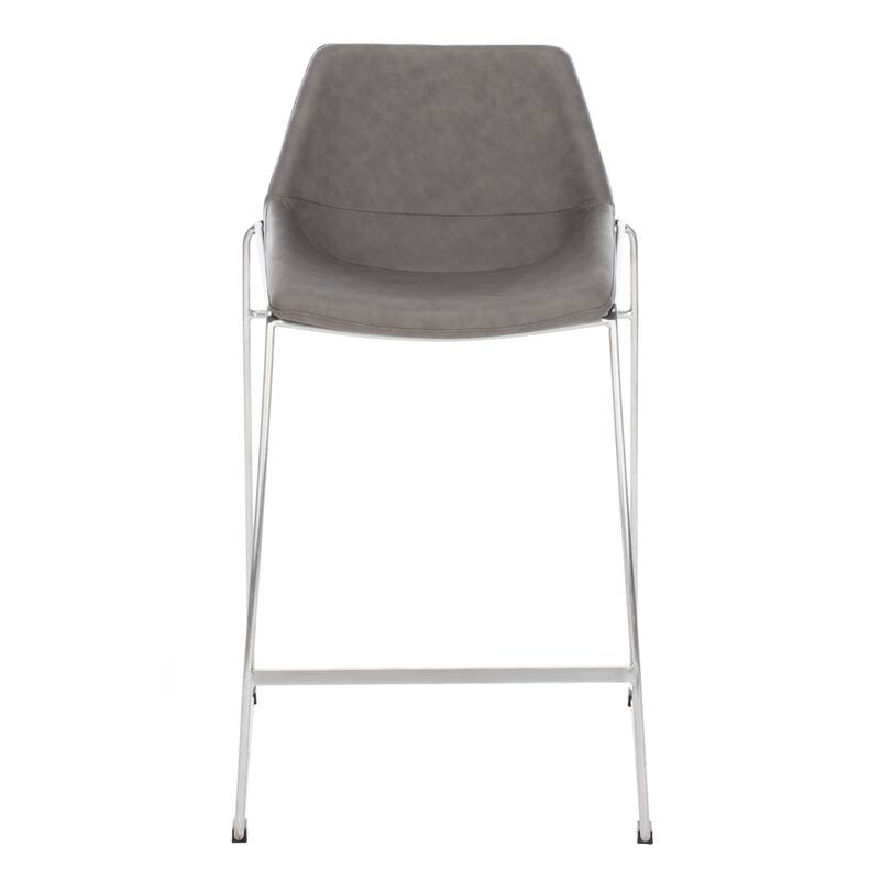 SAFAVIEH Essyllt Mid-Century Modern Counter Stool - 25" W x 22" D x 39" H - 25Wx22Dx39H