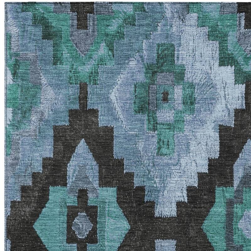 HomeRoots Aztec Transitional Rectangle Outdoor Rug