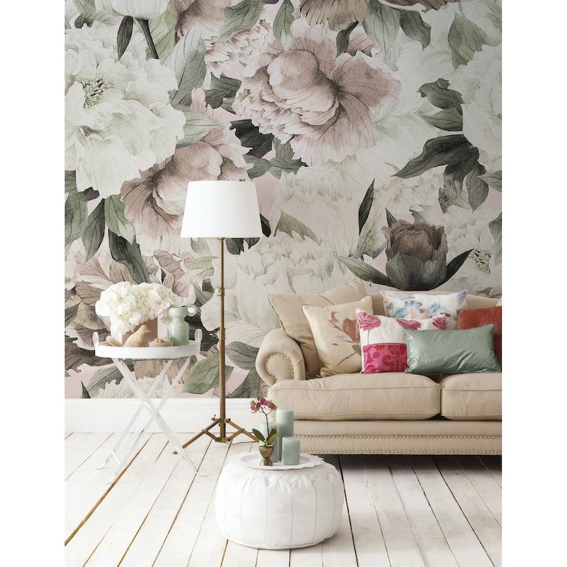 GK Wall Design Dutch Floral Peony Blossom Classical Peel&Stick Wallpaper