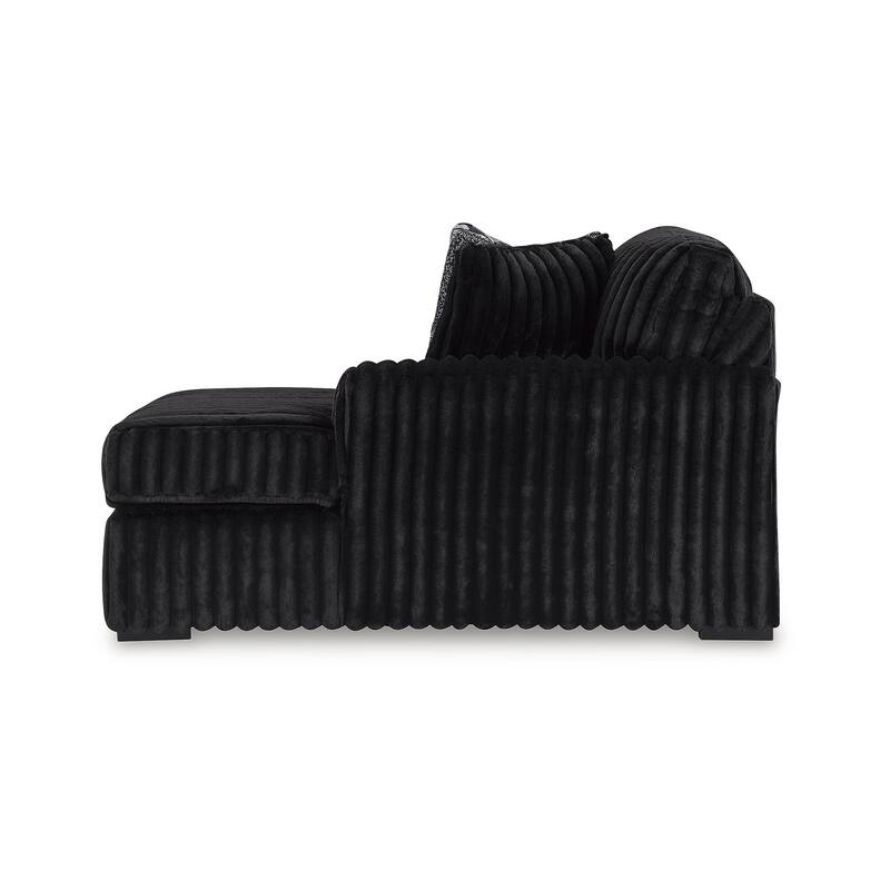 Signature Design by Ashley Midnight-madness Black 2-Piece Sectional Sofa with Chaise - 120" W x 65" D x 40" H