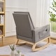 preview thumbnail 6 of 34, VECELO Upholstered Rocking Chair Padded Seat with Pocket and USB Port, Rocking Chair Nursery Rocker
