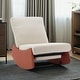 preview thumbnail 1 of 16, Modern Rocking Chair Recliner, Comfy Rocker Nursery Chair with Footrest, Accent Reading Chair, Upholstered Lounge Chair Orange