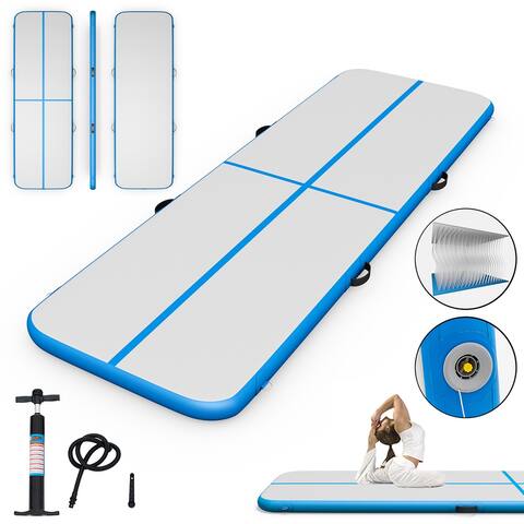 Goplus 10' Inflatable Gymnastics Mat Air Track Floor Mats Water