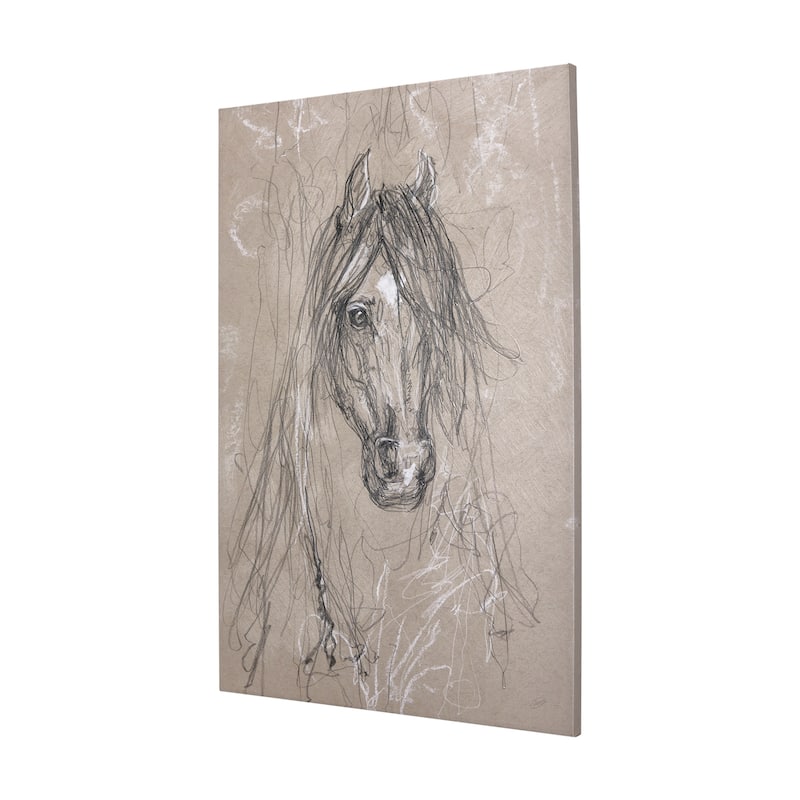 Sketch of Animal VII (Horse) (40 x 60) Canvas Art Print