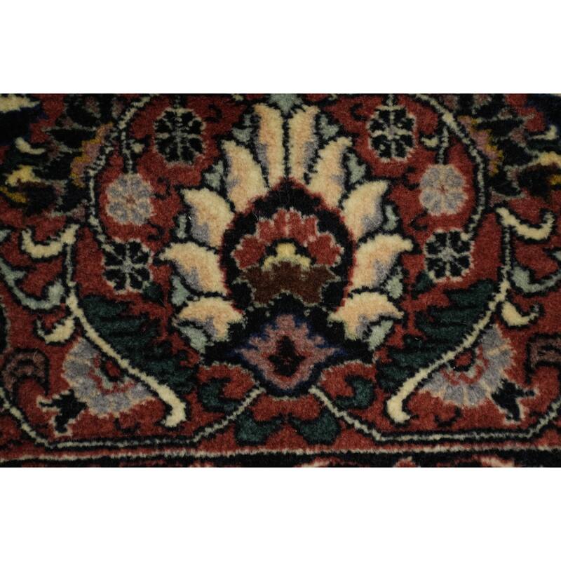 Hand Knotted Oriental 100% Wool Carpet Traditional All-Over Beige & Ivories Bidjar Area Rug - 9' 9'' X 6' 8''