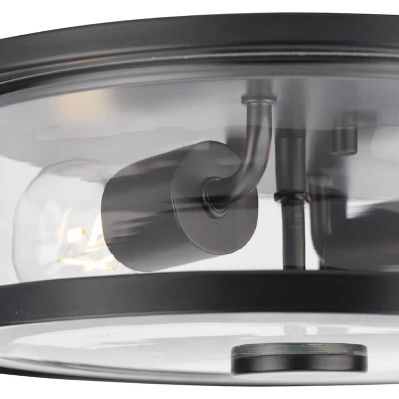 Progress Lighting P350253 Gilliam 2 Light 13" Wide Flush Mount Drum