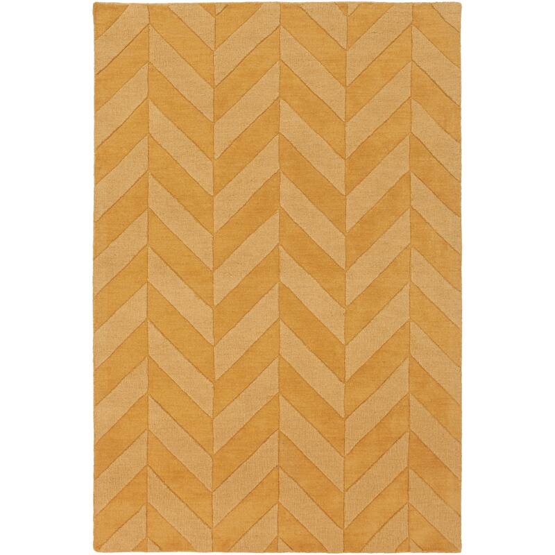 Livabliss Alpine Hand-woven Tone-on-tone Zig-Zag Wool Area Rug