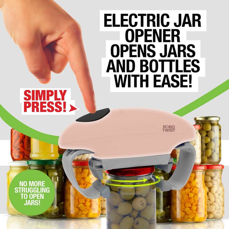 Robo Twist Electric Jar Opener Automatic Hands-Free Kitchen Gadget