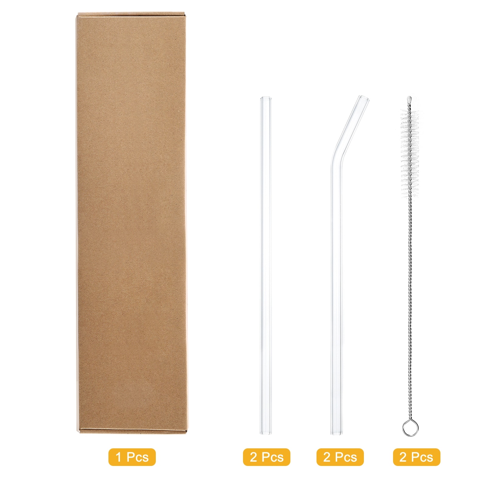14 Inch Stainless Steel Straws, 4pcs Ultra Long Reusable 0.32