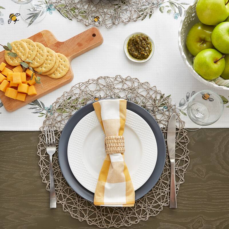 Design Imports Woven Paper Kitchen Placemat Set (Set of 6)