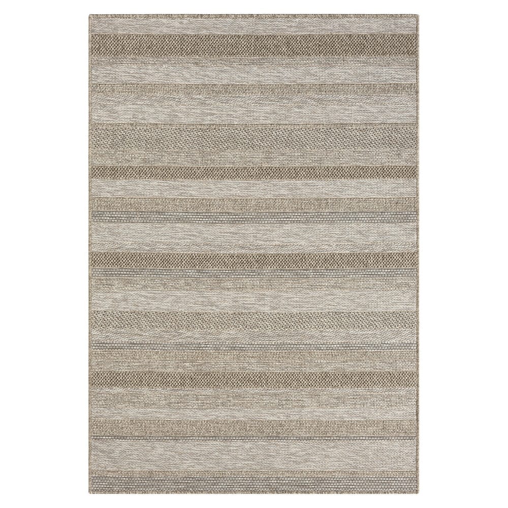 Sevita Octavia Transitional Striped Brown Indoor/Outdoor Area Rug