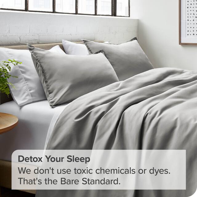 Bare Home Soft Hypoallergenic Microfiber Duvet Cover and Sham Set