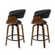 preview thumbnail 45 of 167, Glitzhome Set of 2 or 4 Modern Counter & Bar Height Wooden Swivel Bar Stools