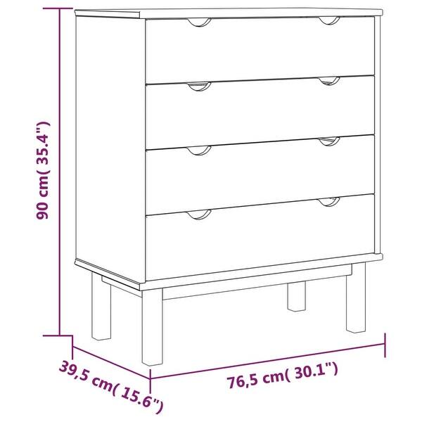 vidaXL Dresser Drawer Chest with Drawers OTTA Solid