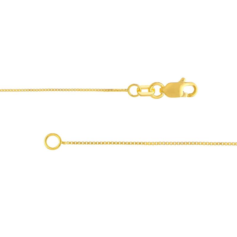 Curata 10k Yellow Gold 0.55mm Box Chain Necklace (Lobster)