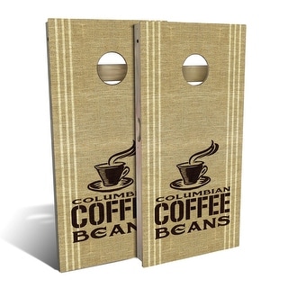 Country Living Coffee Bean Sack Outdoor Cornhole Board Set