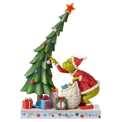 Jim Shore Dr Seuss Grinch Un Decorating The Christmas Tree Christmas Figure