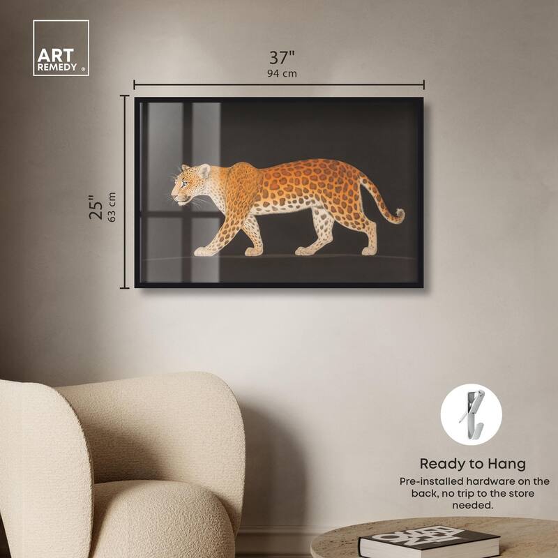 Golden Leopard Shadowbox by Art Remedy