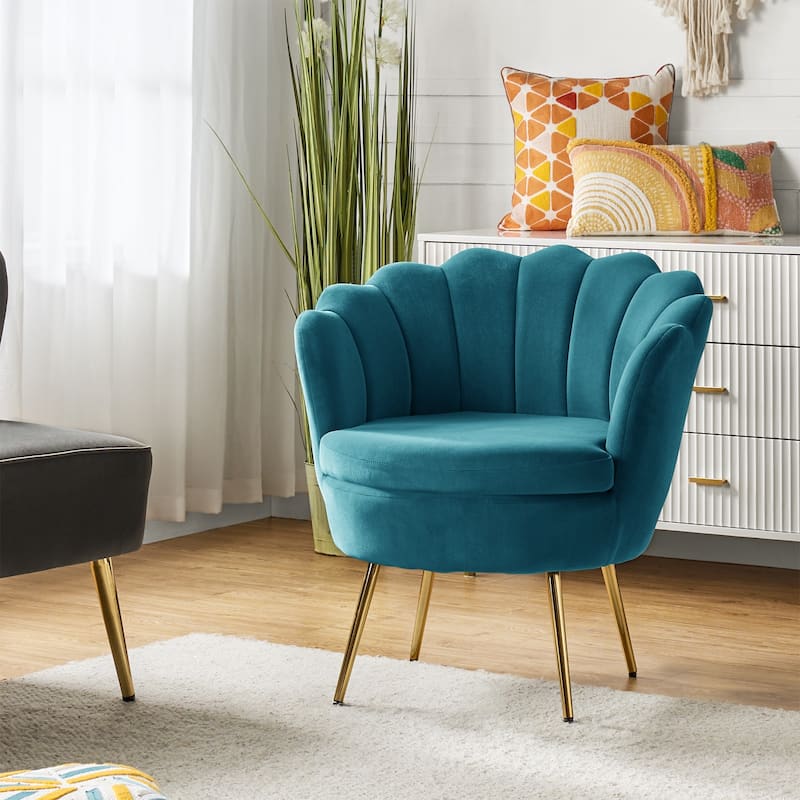 Xabier Cute Modern Upholstered Barrel Chair Accent Chair with Tufted Back by HULALA HOME
