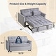 preview thumbnail 18 of 27, 3 in 1 Velvet Sofa Bed with Adjustable Backrest