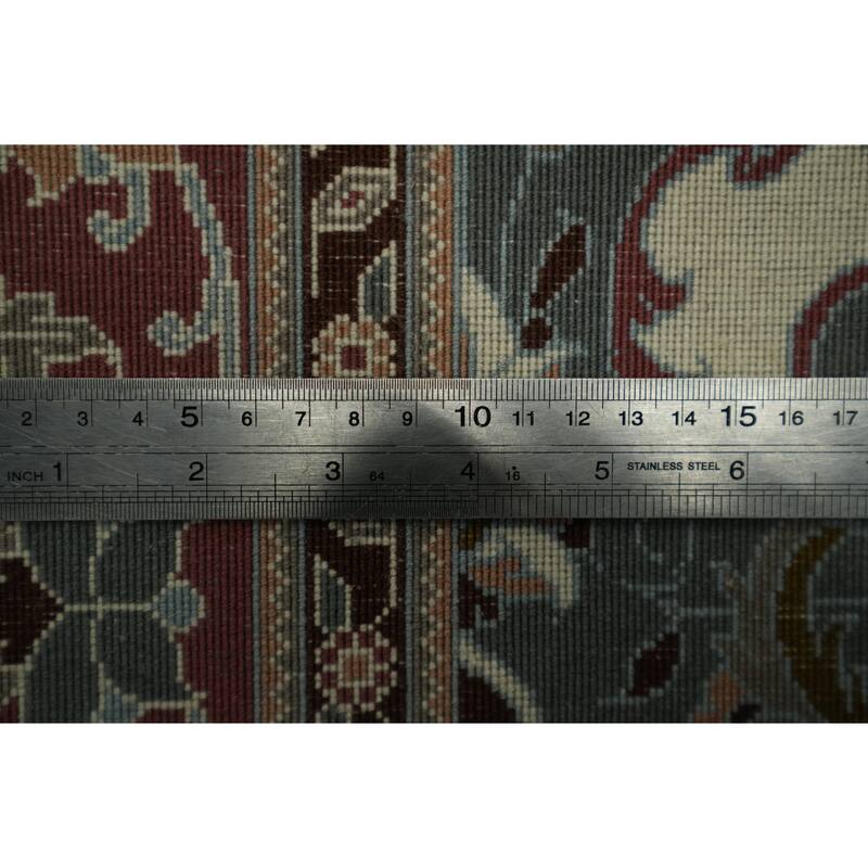 Hand Knotted Oriental 100% Wool Carpet Traditional Floral Beige & Ivories Tabriz Area Rug - 5' 3'' X 3' 4''