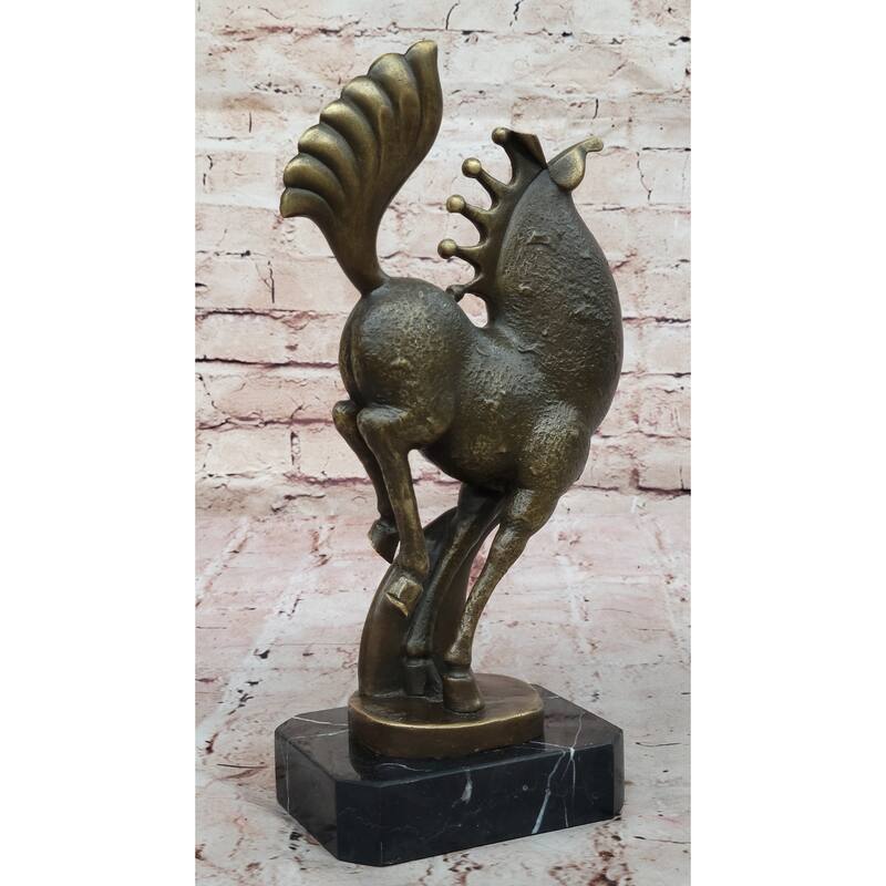 Rearing Imitative Horse Bronze Sculpture - Abstract Equestrian Wildlife Art