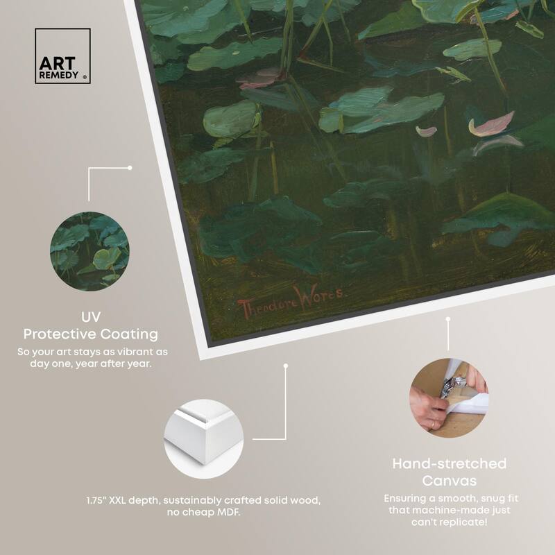 Theodore Wores Lotus Canvas by Art Remedy