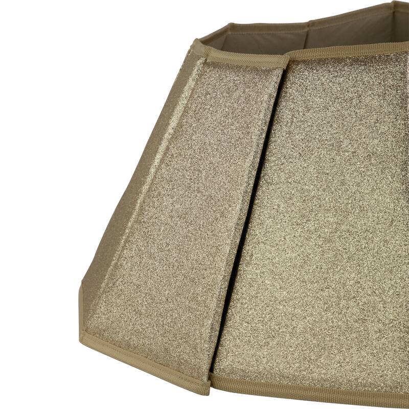 26" Metallic Gold Fabric Hexagonal Christmas Tree Collar