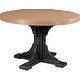 preview thumbnail 8 of 29, Poly Lumber Round Dining Table Set with 28" Benches Dining Height - Cedar & Black