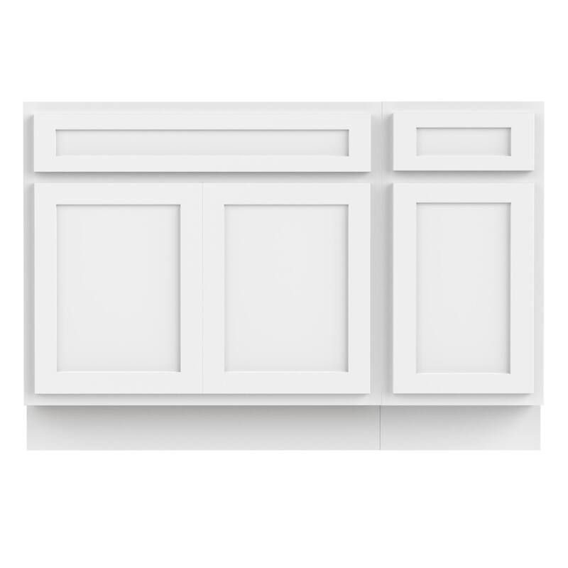 Vanity Art 45" Oak Freestanding Bathroom Vanity Cabinet without Top