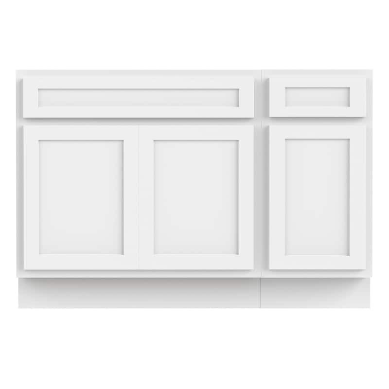 Vanity Art 54" Oak Freestanding Bathroom Vanity Cabinet without Top
