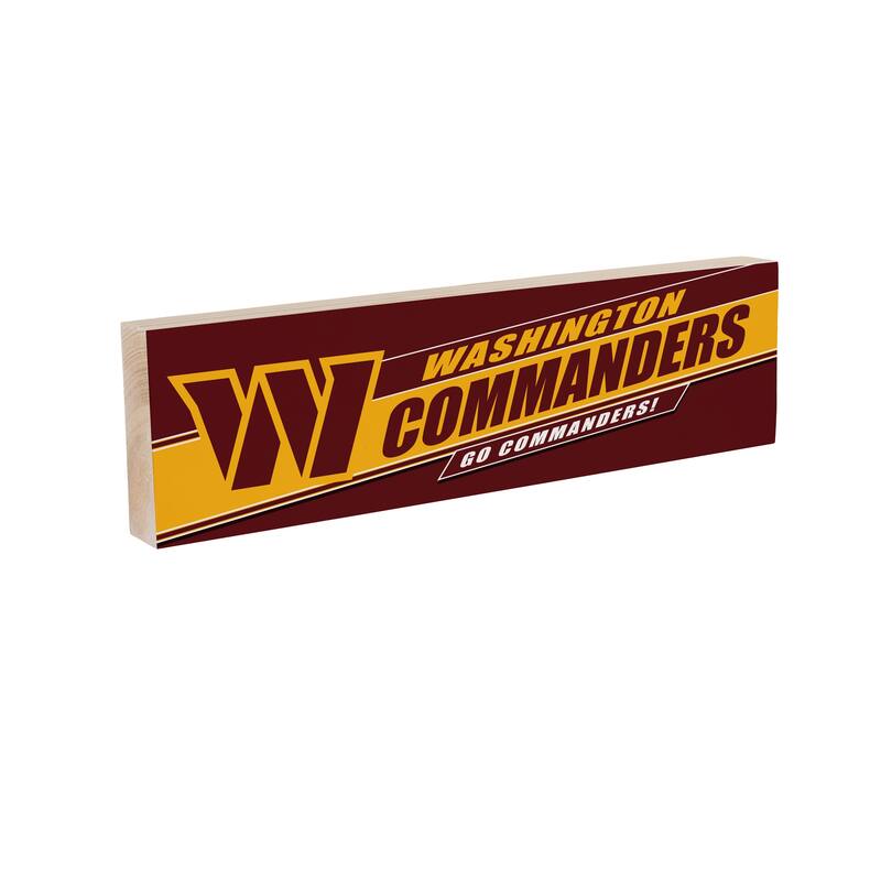 Washington Commanders Wooden Tabletop Mantel Shelf Sign