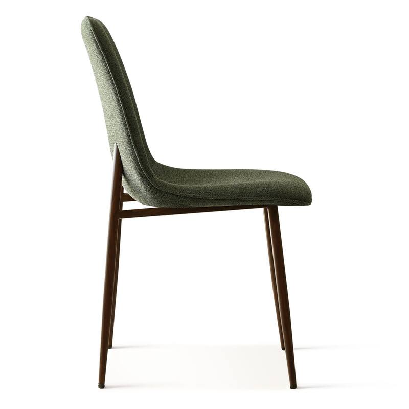 5-Piece Dining Table Set for 4 with Upholstered Chairs and Round Crossed Base Table