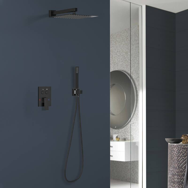 Topcraft 12-Inch Wall Mounted Square Shower System with Rough-in Valve - 12*12