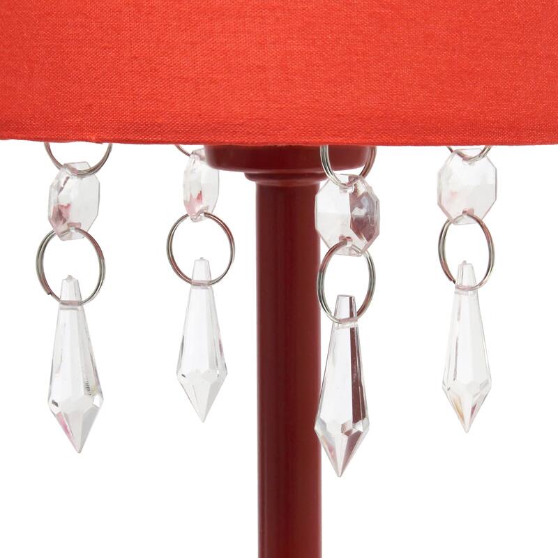 Creekwood Home 17.25" Contemporary Crystal Droplet Table Lamp - 17.25