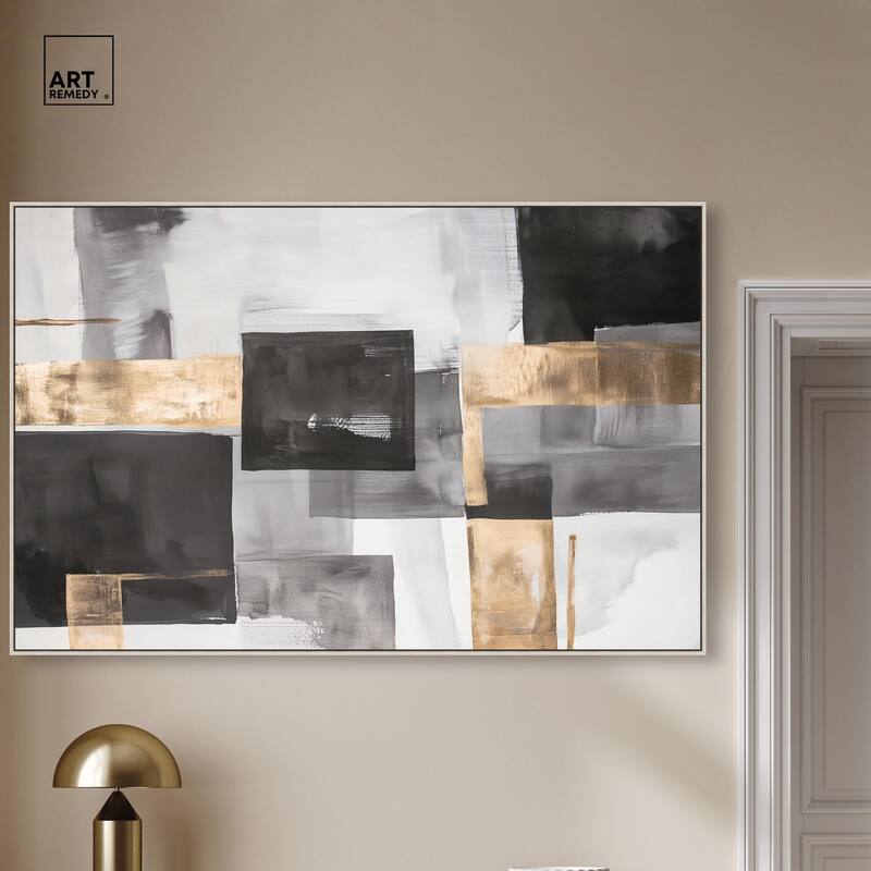 Graphite and Glimmer I Canvas by Art Remedy