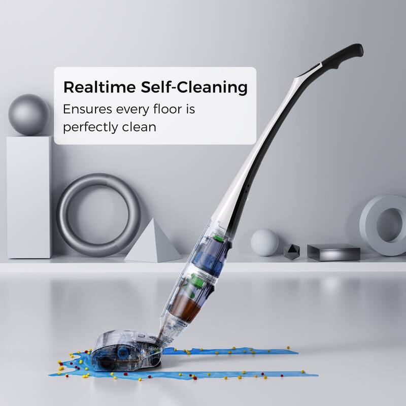 HIZERO Cordless Hard Floor Cleaner F500, White