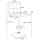 preview thumbnail 14 of 13, Powell Roxie White Adjustable Height Bar Stool