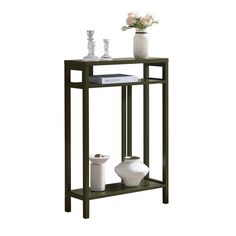 Bisbee Wood 22-inch Console Table with Two Shelves - 22"L x 8"W x 32"H