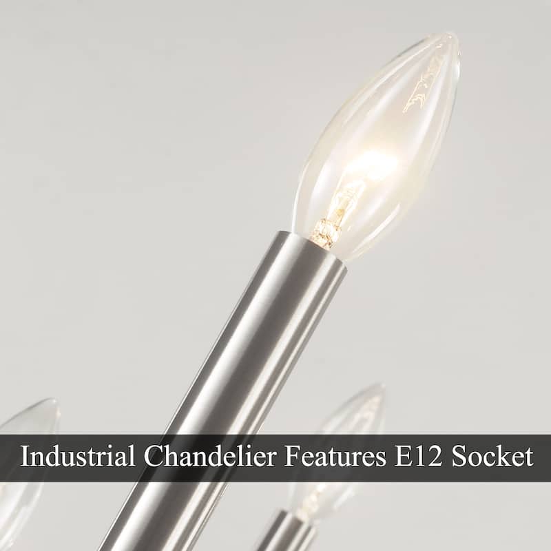 31.29" Wide Farmhouse Chandelier, 12-Light Classic Candle Chandelier for Dining Room Living Room Bedroom Kitchen