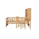 preview thumbnail 5 of 16, Twin Wood Bed with Integrated Desk Chair and Storage Bookshelf for Bedroom or Studio Workspace