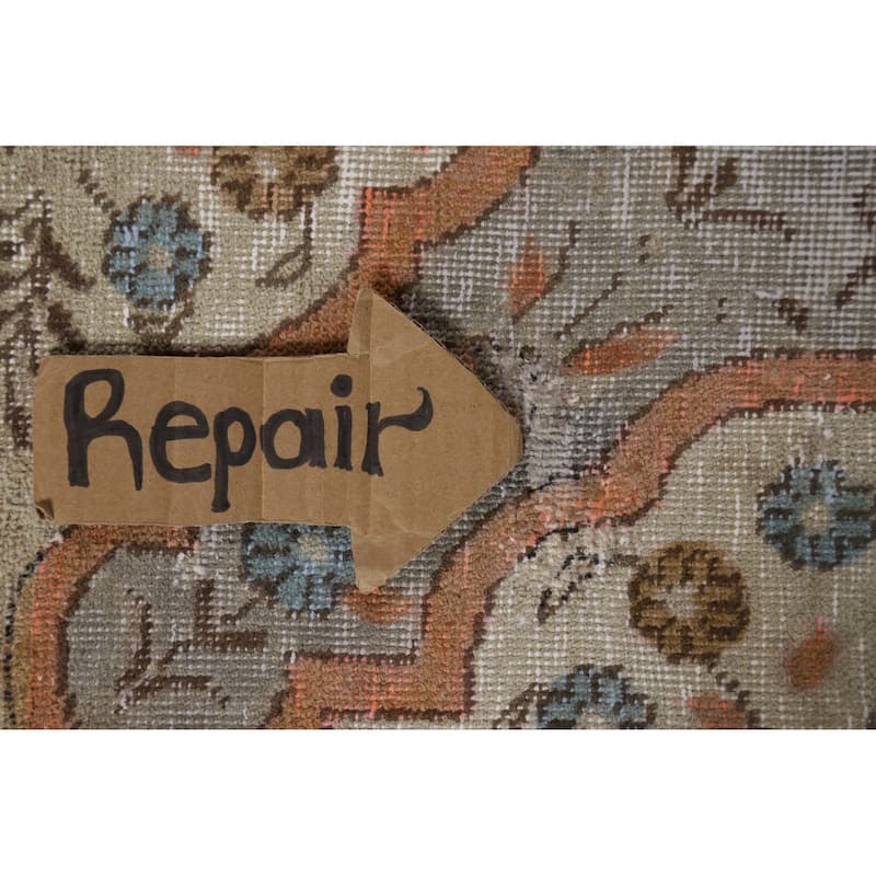 Tabriz Vintage Persian Area Rug Handmade Wool Carpet - 8'7" x 11'5"